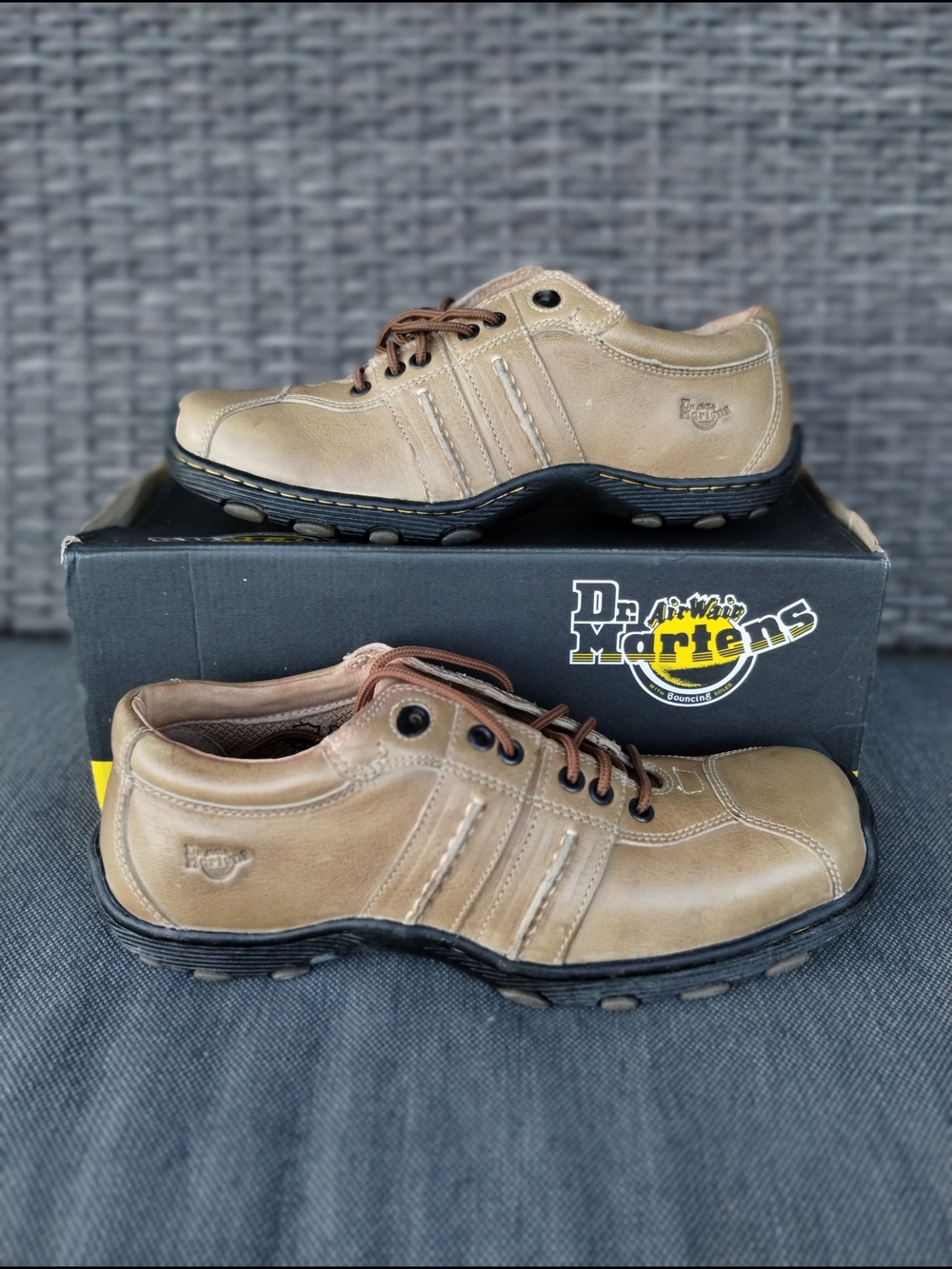 Vintage Dr. Martens 8A99 Brown Leather Shoes US 10 NWOT Rare w/ Box